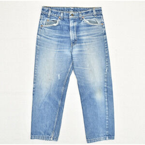 VTG Levi's Men's Jeans Orange Tab Cotton Blue 33x30 *33x24*USA Made Hemmed